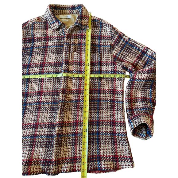 Urban Outfitters Men’s Plaid Knit Shacket Size M | Button Front Fall Overshirt - Picture 8 of 8
